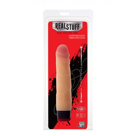 Vibrador Realista 17.8cm Realstuff Perca-se num mundo de prazer mais real do que pode imaginar.Vibrador multispeed, de 17.8cm, com aparência e toque realista (pele, veias e contornos), já nem vai notar a diferença...