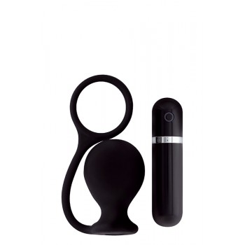 Plug Anal c/ Anel Ass Cork Wide Menzstuff 7.5cm Preto