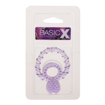 BasicX TPR anel duplo penis purple 1