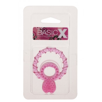 BasicX TPR anel duplo penis rosa 1