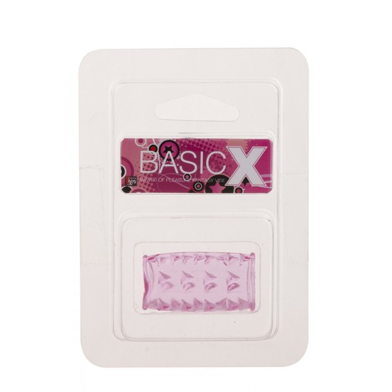 Manga Pénis BasicX Rosa Um adereço imprescindível.Manga para pénis, feita em material clínico e sofisticado, com saliências para que possam desfrutar de uma estimulação mais intensa.