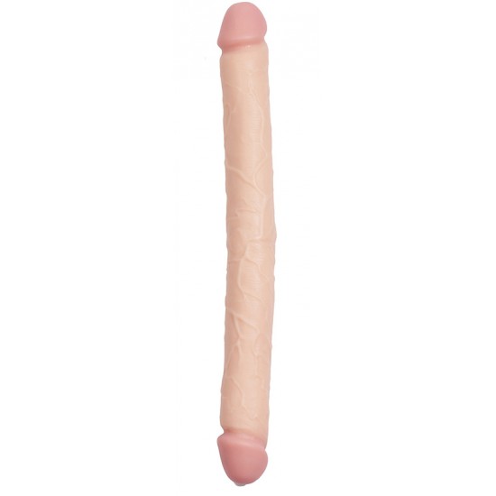 Prazeres que não se esquecem.Dong duplo com 48 cm, de toque e aparência realista, desenhado especialmente para uma estimulação dupla e simultânea.Pode ser utilização para prazer vaginal e anal.De fácil higienização e hip