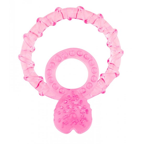 O anel do amor.Anel duplo para pénis feito em material clínico sofisticado, de fácil higienização e texturizado.Bastante flexível, o anel pequeno é para ser colocado no pénis e o anel maior nos testículos.