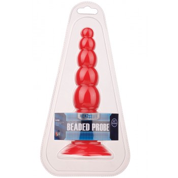 Plug Anal Beaded Probe Menzstuff 16.5cm Vermelho