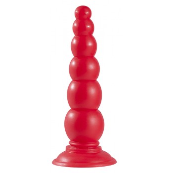 Plug Anal Beaded Probe Menzstuff 16.5cm Vermelho