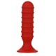 MENZSTUFF RIBBED TORPEDO PLUG 5INCH RED