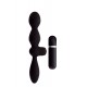 Vibrador anal duplo, pois pode utilizar qualquer uma das pontas e, assim, obter prazeres e estimulações diferentes... o que lhe apetece hoje? Munido de 10 diferentes ritmos de vibração e fácil de controlar através do com
