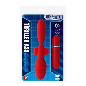 Vibrador Anal Duplo Thriller Ass Menzstuff 10cm Vermelho