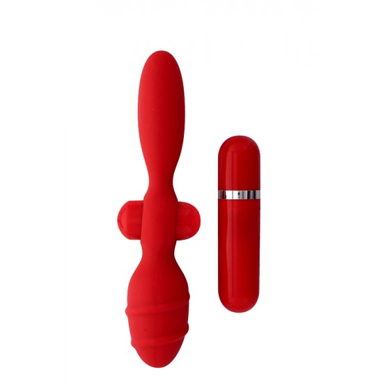 Vibrador anal duplo, pois pode utilizar qualquer uma das pontas e, assim, obter prazeres e estimulações diferentes... o que lhe apetece hoje? Munido de 10 diferentes ritmos de vibração e fácil de controlar através do com