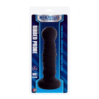 Grande Plug Anal Ribbed Probe Menzstuff 21cm Preto