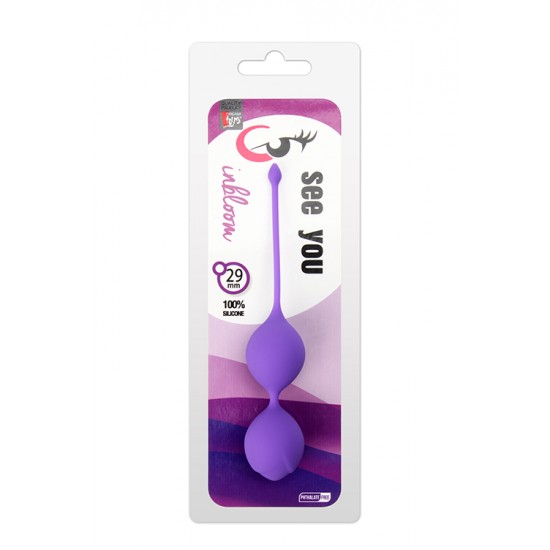 Caminhe lado a lado com o prazer e a saúde!Bolas vaginais Kegel em formato de flor com 2.9cm de diâmetro e 60g em metal e revestidas por silicone. De toque aveludado e qualidade superior, estas bolas vaginais vão e