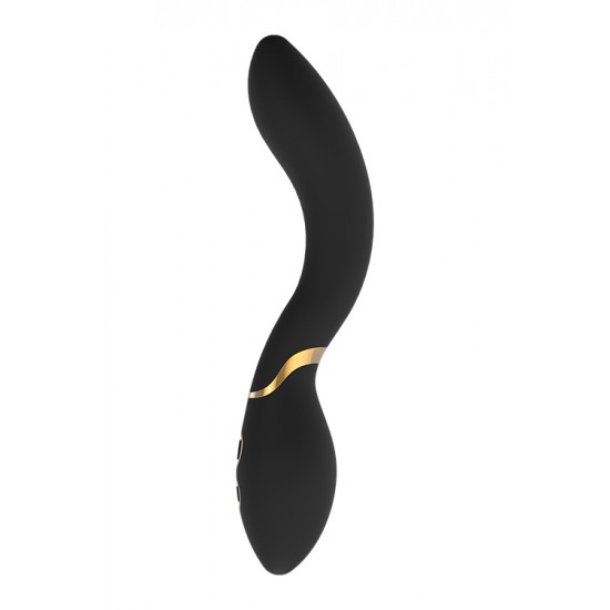 O vibrador Josephine da coleção Elite da Dream Toys é um vibrador preto com detalhes elegantes em dourado. A sua forma curva e cabeça bastante grande e flexível tornam-no ideal para uma estimulação intensamente prazerosa