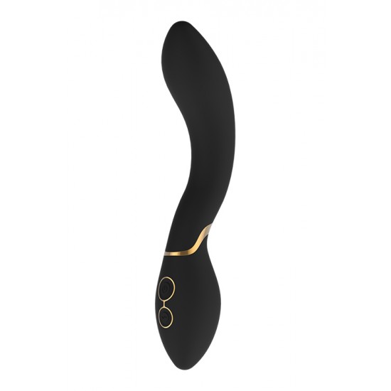 O vibrador Josephine da coleção Elite da Dream Toys é um vibrador preto com detalhes elegantes em dourado. A sua forma curva e cabeça bastante grande e flexível tornam-no ideal para uma estimulação intensamente prazerosa
