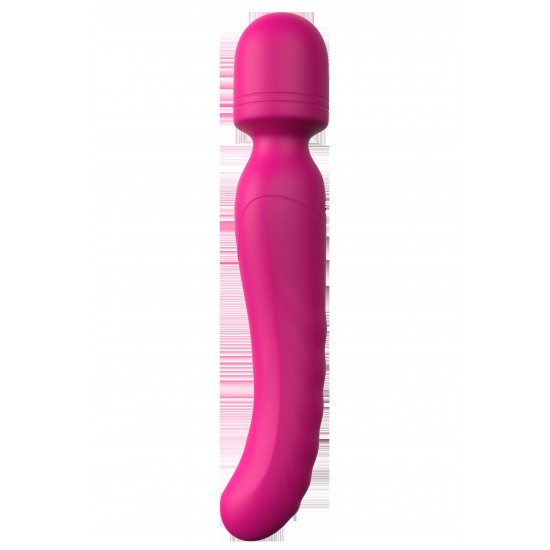 Esta Wand Vibes of Love é verdadeiramente versátil e emocionante! É um massageador de varinha e um vibrador, com 9 ritmos de vibração e 3 intensidades. Também tem uma função de aquecimento na extremidade inserível, para