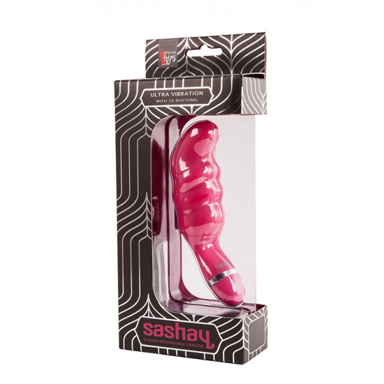 Vibrador Mole 14.5cm Sashay Recarregável Rosa Navegue por ondas de prazer!Vibrador de forma irregular com poderoso motor que lhe oferece 10 diferentes e dinâmicos ritmos de vibração. Com ponta afunilada e curva para estimulação do ponto-G e corpo ondulado. Em silico
