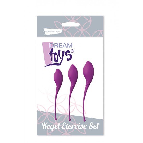 Conjunto Treino Bolas e Ovos Kegel Dream Toys Roxo Conjunto Treino Bolas e Ovos Kegel Dream Toys Roxo