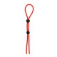 Anel Pénis Duplo Stretchy Lasso Cage Regulável Dream Toys Vermelho Anel duplo para o pénis e testículos, completamente ajustável e de fácil utilização através do uso das bolas que bloqueiam e travam.Em material seguro para o corpo e livre de ftalatos.Tamanho que serve a todos.