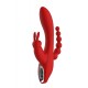 Vibrador rabbit com estimulador clitoris e anal RED REVOLUTION HERA Vibrador de coelho. 2 Motores potentes, na parte superior em forma de cabeça do pênis e no estimulador do clitóris. Eixo flexível. 7 + 3 padrões de vibração. Estimulação do ponto G. Acessório de cordão anal. Cócegas de o