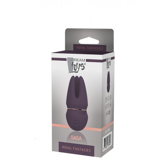 Estimulador de três pontos. 1 motor poderoso. 3 Padrões de vibração. Modo de escalonamento. Silicone premium. IPX7 à prova d'água. Recarregável via USB, tempo de carregamento 2,5 horas. Tempo de reprodução: 1 hora. Feito