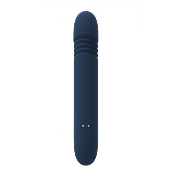 O eixo deste vibrador tem um movimento para cima e para baixo. 2 Motores potentes na parte superior do estimulador de eixo e clitóris. 10 padrões de vibração. Movimentos de pressão. Estimulador de clitóris flexível. IPX7