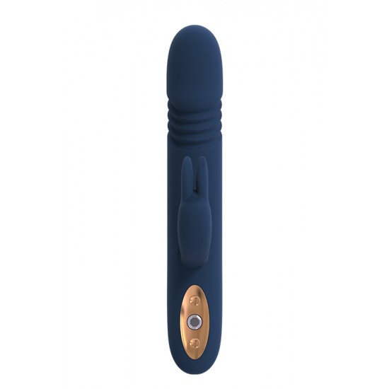 O eixo deste vibrador tem um movimento para cima e para baixo. 2 Motores potentes na parte superior do estimulador de eixo e clitóris. 10 padrões de vibração. Movimentos de pressão. Estimulador de clitóris flexível. IPX7