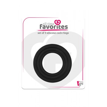 ALL TIME FAVORITES 3 SILICONE COCKRINGS 