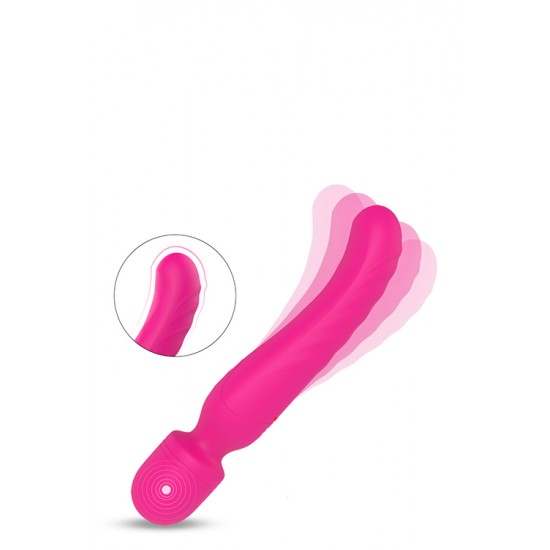 Esta Wand Vibes of Love é verdadeiramente versátil e emocionante! É um massageador de varinha e um vibrador, com 9 ritmos de vibração e 3 intensidades. Também tem uma função de aquecimento na extremidade inserível, para