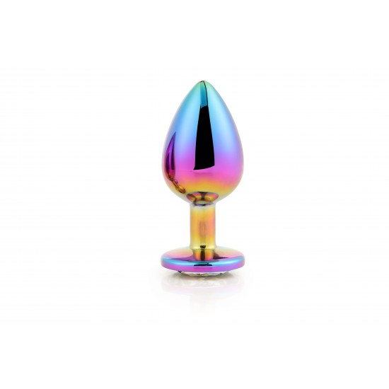 A coleção Gleaming Love apresenta este plug anal grande e brilhante com pedras preciosas. Feito de alumínio leve e liso, este brinquedo de prazer é fácil de deslizar e a base alargada garante uma sensação de segurança en