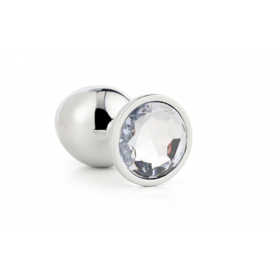 A coleção Gleaming Love apresenta este plug anal grande e brilhante com pedras preciosas. Feito de alumínio leve e liso, este brinquedo de prazer é fácil de deslizar e a base alargada garante uma sensação de segurança en
