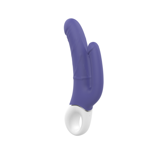 O duplo prazer está ao alcance com um simples toque de um botão! O vibrador Double Pleasure da Vibes of Love oferece vibrações profundas para estimulação vaginal e anal simultânea. Este vibrador duplo tem duas hastes em