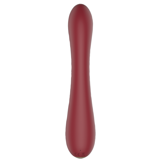 Este vibrador Romance duo com um estimulador clitoriano em forma de coelho é chamado Emily. A caixa tem o estilo romance típico: um fundo de cetim branco, detalhes dourados, imagens claras do brinquedo, uma descrição mul