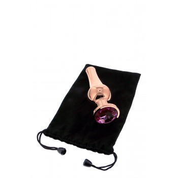 Plug anal cónico GLEAMING LOVE ROSE GOLD S