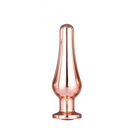 A coleção Gleaming Love apresenta este plug anal de formato cônico e brilhante com uma pedra preciosa na base. Feito de alumínio leve e liso, este brinquedo de prazer é fácil de deslizar e a largura crescente é garantida