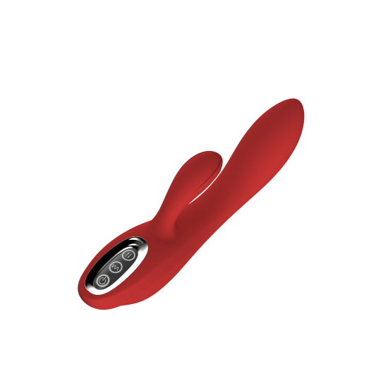Vibrador estimulador clitoris RED REVOLUTION SOFIA Este vibrador duplo é feito de silicone seguro para o corpo e ABS. Sofia tem 2 motores potentes, no topo e no estimulador clitoriano flexível. O vibrador possui 7 ritmos de vibração. O estimulador de clitóris tem 3 veloc