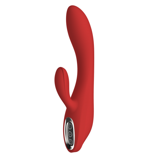 Vibrador estimulador clitoris RED REVOLUTION SOFIA Este vibrador duplo é feito de silicone seguro para o corpo e ABS. Sofia tem 2 motores potentes, no topo e no estimulador clitoriano flexível. O vibrador possui 7 ritmos de vibração. O estimulador de clitóris tem 3 veloc