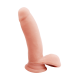 Este dildo de densidade dupla Mr Dixx de 6,9 ​​polegadas tem um núcleo firme com uma parte externa mais macia e natural. Isso é chamado de densidade dupla e aumenta a experiência durante o uso: a penetração parecerá ser