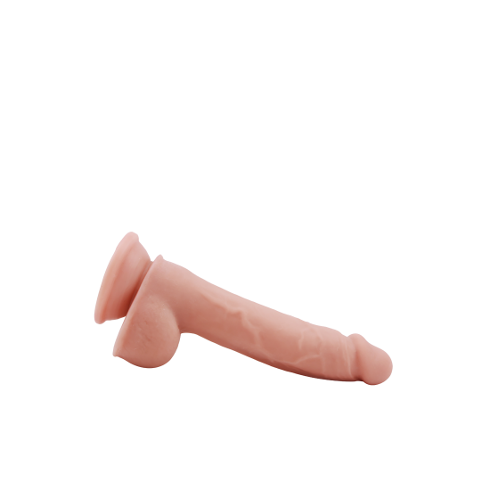 Este dildo de densidade dupla Mr Dixx de 7,6 polegadas tem um núcleo firme com uma parte externa mais macia e natural. Isso é chamado de densidade dupla e aumenta a experiência durante o uso: a penetração parecerá ser re