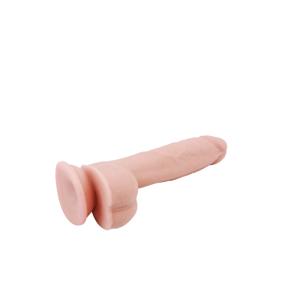 Este dildo de densidade dupla Mr Dixx de 7,6 polegadas tem um núcleo firme com uma parte externa mais macia e natural. Isso é chamado de densidade dupla e aumenta a experiência durante o uso: a penetração parecerá ser re