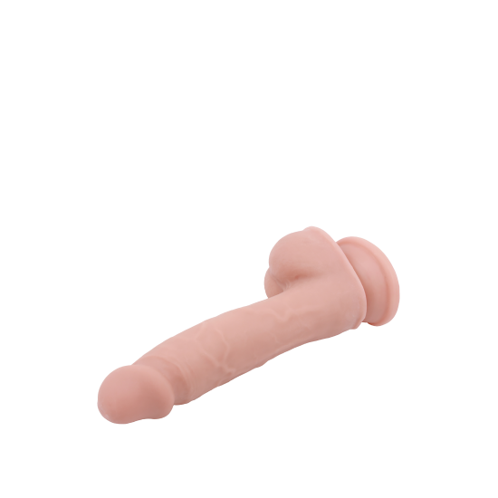 Este dildo de densidade dupla Mr Dixx de 7,6 polegadas tem um núcleo firme com uma parte externa mais macia e natural. Isso é chamado de densidade dupla e aumenta a experiência durante o uso: a penetração parecerá ser re