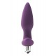 Este plug vibratório Flirts é feito de silicone roxo suave que é macio ao toque. A forma cônica permite fácil inserção. O plugue tem uma base em forma de âncora para garantir que o plugue permaneça no lugar e aumentar a