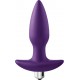 Este plug vibratório Flirts é feito de silicone roxo suave que é macio ao toque. A forma cônica permite fácil inserção. O plugue tem uma base em forma de âncora para garantir que o plugue permaneça no lugar e aumentar a