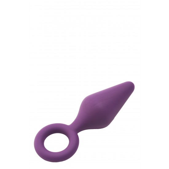 Este plug anal Flirts tem um anel na base para fácil manuseio. É feito de silicone roxo liso que é macio ao toque. Este plug de tamanho médio é adequado tanto para iniciantes quanto para os amantes mais experientes do pr