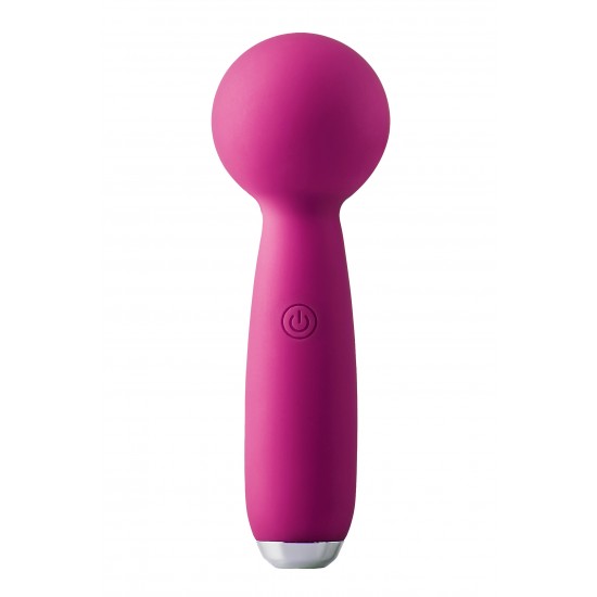 Este mini massageador de varinha é feito de silicone macio e tem uma grande cabeça redonda que é ótima para estimular todos os seus pontos quentes. O potente motor oferece 10 ritmos de vibração que podem ser facilmente o