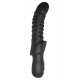 Typhon é todo preto com detalhe cromado na base. Feito de Silicone Líquido, este vibrador duo é sedoso ao toque e os botões são fáceis de encontrar em sua área de botões ABS revestidos de metal. Typhon tem uma ponta maci