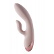 Coco é um vibrador duo feito de silicone sólido macio e ABS com um corpo ligeiramente flexível e curvo e um estimulador clitoriano flexível. O duo vibe é seguro para o corpo, livre de látex e livre de ftalatos. Possui 2