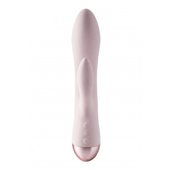 Coco é um vibrador duo feito de silicone sólido macio e ABS com um corpo ligeiramente flexível e curvo e um estimulador clitoriano flexível. O duo vibe é seguro para o corpo, livre de látex e livre de ftalatos. Possui 2