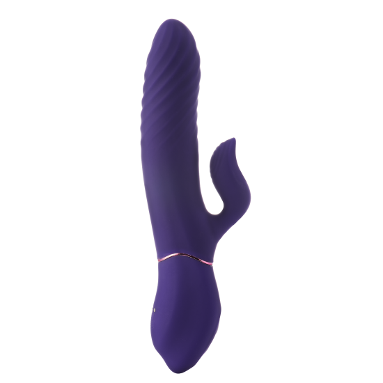 A Heating Thrust Machine é um vibrador duplo de impulso com 9 ritmos de vibração no corpo principal e 9 no estimulador do clitóris, mais 9 velocidades de impulso! Este vibrador da coleção Vibes of Love também possui