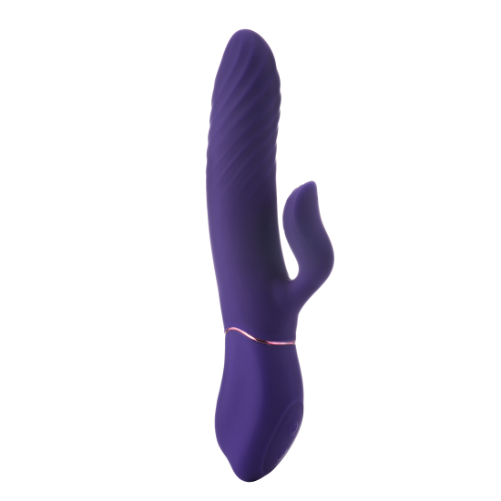 A Heating Thrust Machine é um vibrador duplo de impulso com 9 ritmos de vibração no corpo principal e 9 no estimulador do clitóris, mais 9 velocidades de impulso! Este vibrador da coleção Vibes of Love também possui