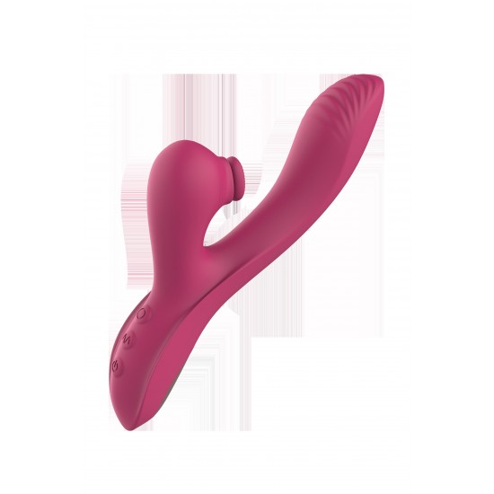 Vibrador do tipo Rabbit vem para atender a todos os teus desejos! Combina uma parte principal, que é flexível e possui uma curvatura que naturalmente o leva ao ponto G; com um massageador de clitóris totalmente fora do c