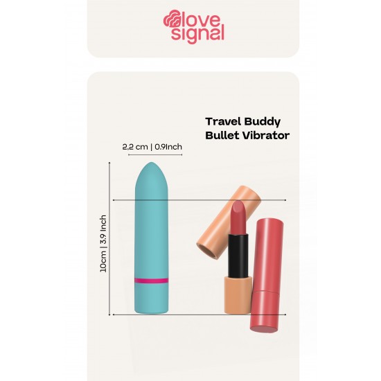 Compacto, versátil e pronto para o prazer em qualquer lugar, o Travel Buddy da coleção Love Signal da Dreamtoys foi projetado para o prazer diário. Pequeno, mas potente, este vibrador tipo bala oferece uma experiência di